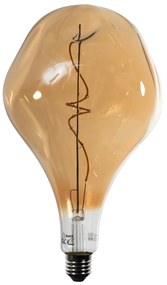 Lampă LED E27 dimabilă cu filament spiralat PS160 auriu oglindit 6W 100 lm 1800K