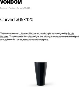 Ghiveci plante design decorativ modern exterior / interior CURVED 65x120cm