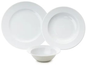 Set de veselă 18 piese, porțelan alb