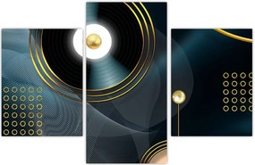 Tablou - Cercuri aurii (90x60 cm)