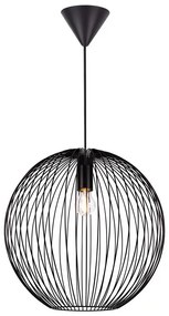 Nordlux - Lustră suspendată pe cablu BERONI, 1xE27/60W/230V, negru