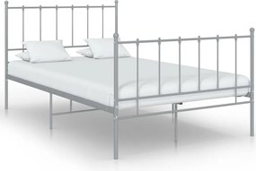 vidaXL Cadru de pat, gri, 120x200 cm, metal