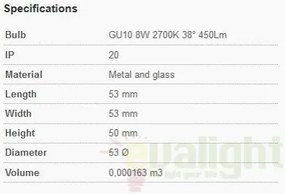 Bec GU10 LED 8W 2700K 17316