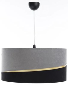 Lustră pe cablu SWING 1xE27/60W/230V negru/gri/auriu