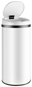 Cos gunoi cu senzor 56 L Alb Inox