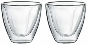 Set 2 pahare termorezistente 150ml, model inima, Mia