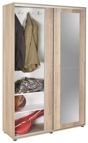 Pantofar Adore Porto cu cuier, 2 usi cu oglinda, 12 rafturi, capacitate 35 perechi incaltaminte, 120 x 212 x 40 Cm