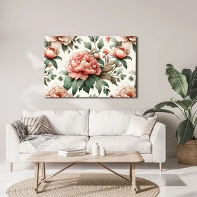 Tablou flori romantice de bujor