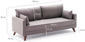 Canapea trei locuri Bellina (maro). 1062635