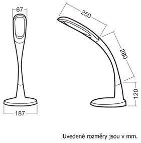 Lampă de masă LED Soleto, albă