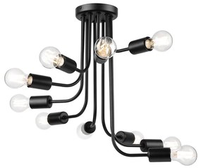 Lustră aplicată TRINITY 10xE27/15W/230V negru