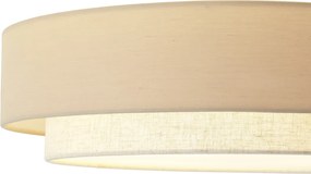 Moderne plafonnière beige 50cm 3-lichts - Drum Duo