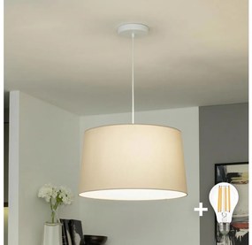 Brilagi CERIA Lampă suspendată LED pe cablu, 1xE27/40W/230V, Ø 45 cm, bej
