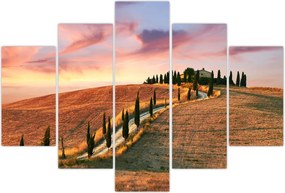 Tablou - Casa pe deal Toscana, Italia (150x105 cm)