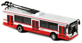 Rappa Troleibuz metalic roșu, 16 cm