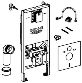 GROHE 36509SH0 - Set 4 în 1 RAPID SLX, 1,13 m, din inox