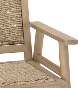 Canapea de grădină din lemn de acacia FSC® și polirattan, L132×H78×W67 cm, „Sorrento"