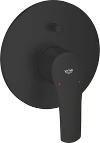 Baterie cada-dus incastrata Grohe Eurosmart negru mat fara corp ingropat