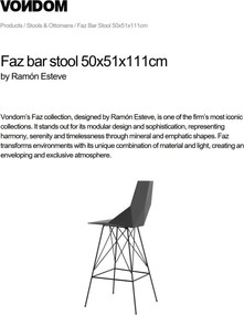 Set de 4 scaune de bar cu brate de exterior / interior design modern premium FAZ CHAIR 54164