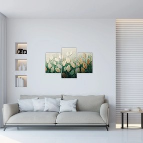 Tablou - Frunze verzi-aurii (90x60 cm)