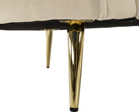 Canapea cu 2 locuri de design, ţesătură Velvet bej/gold crom auriu, EZIO TYP 2