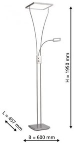 Lampadar LED dimabil MARIAN LED/25W/230V + LED/3,6W Leuchten Direkt 11722-55