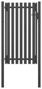 vidaXL Poartă de gard grădină, antracit, 1 x 2,25 m, oțel