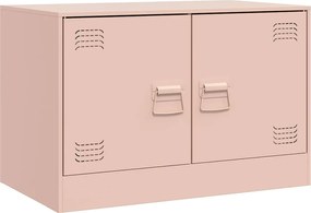 vidaXL Comodă TV, roz, 67x39x44 cm, oțel