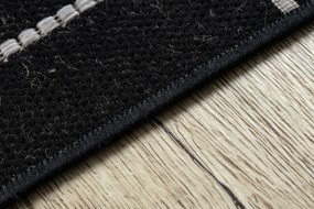 Covor sisal Floorlux 20605 negru si argint Triunghiuri, Geometric - SECUNDAR-COTATI PRODUSUL