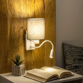 Lampă LED de perete Brilagi NUBILA 1xE27/25W/230V + LED/3W alb/antracit