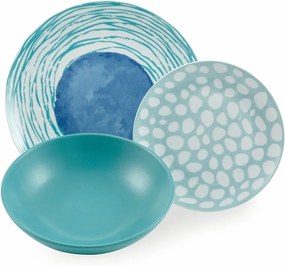 Set veselă din gresie și porțelan 18 piese Villa d´Este Marea