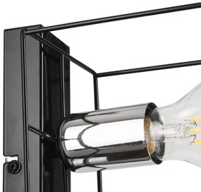 Aplică MIKA 1xE27/60W/230V negru/crom