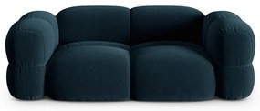 Canapea albastru-închis cu tapițerie din catifea 210 cm Loretto – Cosmopolitan Design