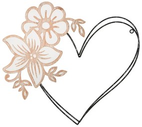 Decorațiune de perete din metal 50x45 cm Heart – Mauro Ferretti