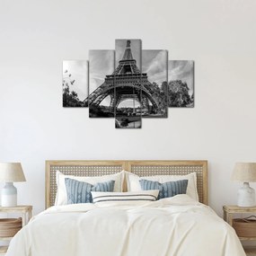 Tablou - Turnul Eiffel, alb-negru (150x105 cm)
