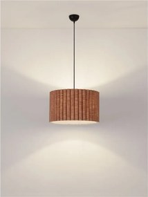 Lustra suspendata cu abajur din in cafeniu Nos