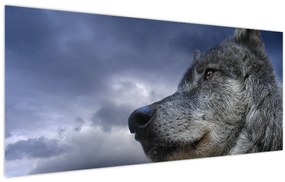 Tablou - Cap de lup (120x50 cm)