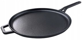 Tigaie pentru clatite din fonta Kinghoff KH 1895, 29 cm, Suprafata neaderenta, Inductie, Negru