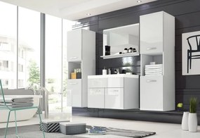 Expedo Set mobilier baie BOTTON XL cu lavor, alb/alb luciu