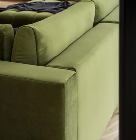 Coltar extensibil stanga 6 locuri ELTAP, LT-33LO, Bonito, 350x175x92 cm, lemn/poliester, verde olive