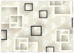 Tablou pe sticlă geometric abstract (70x50 cm)