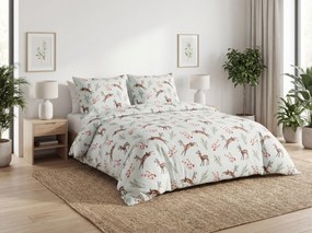 Lenjerie de pat din bumbac Renforce ROXY NOEL verde deschis Dimensiune lenjerie de pat: 80 x 80 cm | 135 x 200 cm