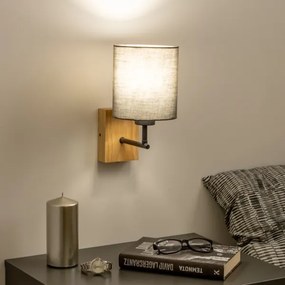 Lampă de perete Brilagi NUBILA WOOD 1xE27/25W/230V stejar/antracit