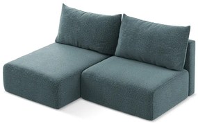 Colțar turcoaz extensibil/cu spațiu de depozitare (cu colț pe partea stângă) Kalena – Makamii