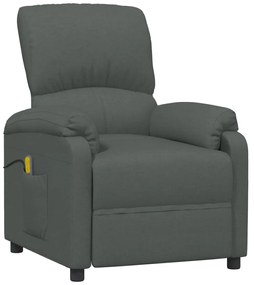 324080 vidaXL Fotoliu de masaj, gri închis, material textil