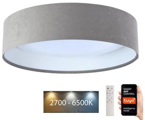 Plafonieră LED dimabilă SMART GALAXY LED/36W/230V Wi-Fi Tuya gri/albă + telecomandă