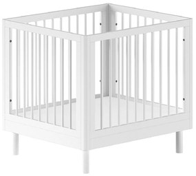 Țarc pentru copii alb din lemn de fag 95x75 cm Forrest – Vipack