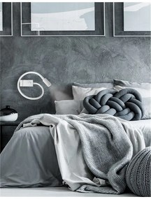 Aplica LED cu spot directionabil design minimalist Geneva alba NVL-8126581