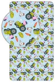 Purcelușa Peppa Cearșaf cu elastic George's Tractor 90x200 cm