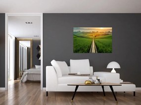 Tablou - Răsărit de soare peste vale (90x60 cm)